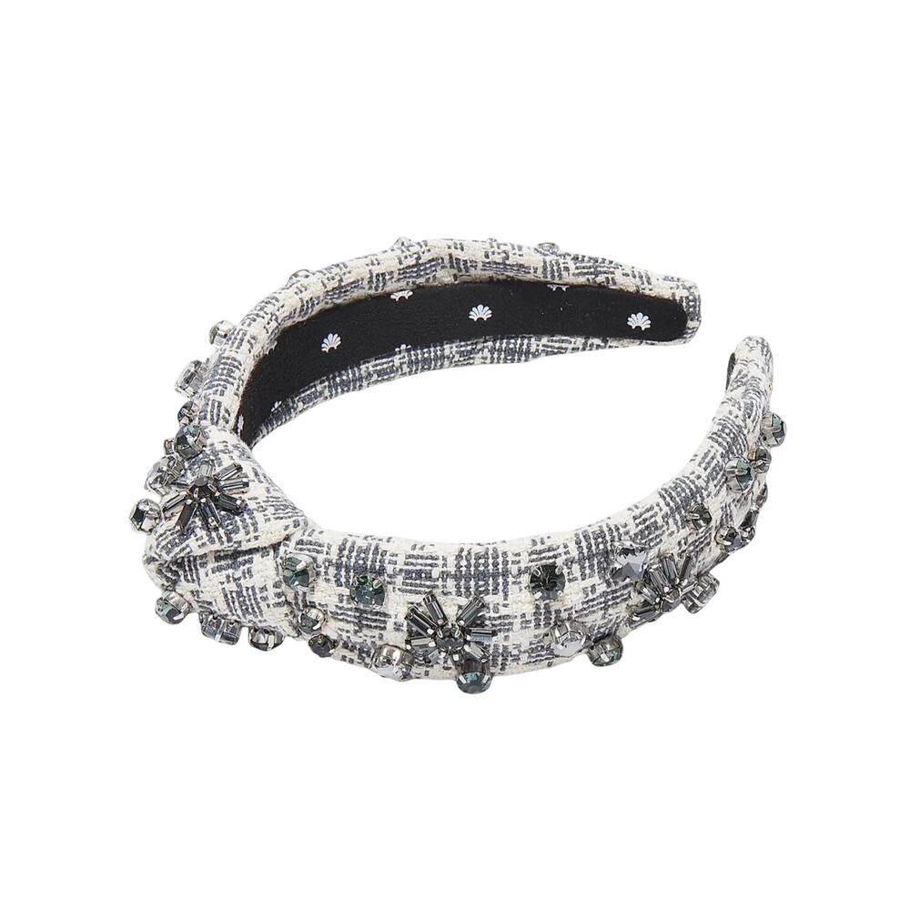 Lele Sadoughi NWT Crystal Snowflake Knotted Headband w/Dust Bag